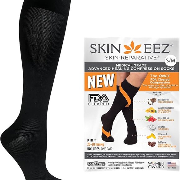 Skin Eez Skin Reparative Medical Healing Compression Socks Large - X Large - Picture 1 of 6